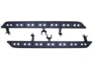 Jeep Gladiator JT Side Steps - Fishbone Offroad - Step Sliders - Black - `20-`27